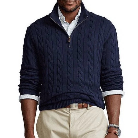 J. Crew Cotton Cable Half-Zip Sweater - Picture 4 of 15